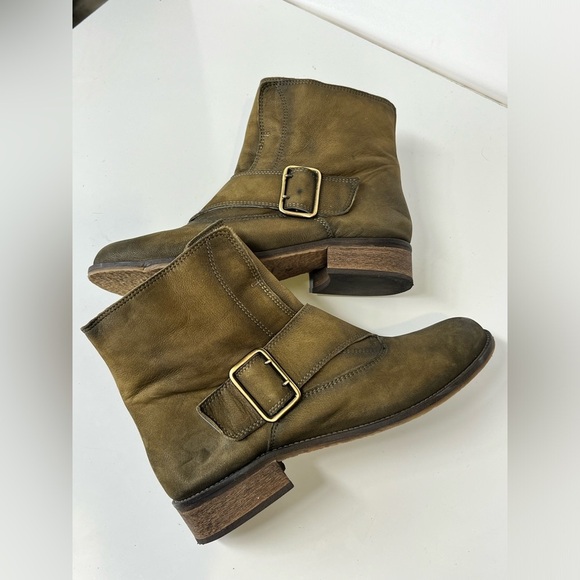 UNITY IN DIVERSITY Olive green LUGANO leather ankle boots size‎ 9.5. - Picture 7 of 9